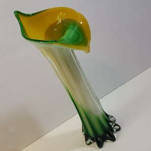 Jack in the Pulpit' Calla Lilly Glass Vase